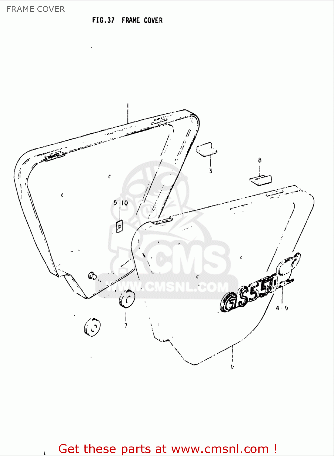 FRAME COVER GS550L 1979 (N) USA (E03)