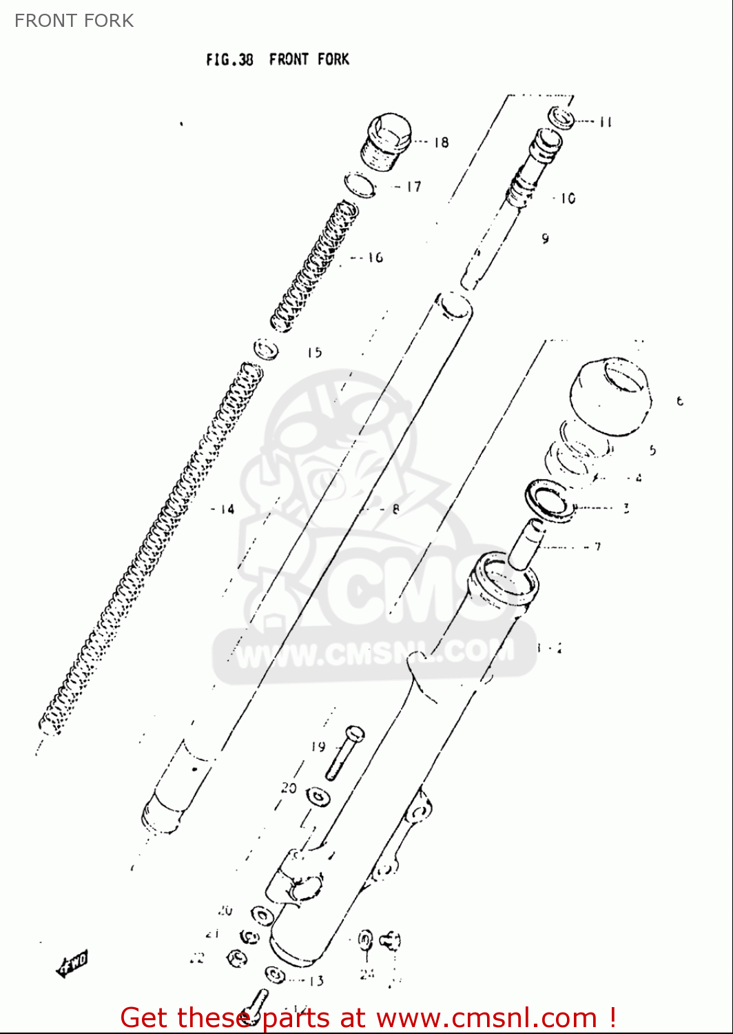 FRONT FORK GS550L 1979 (N) USA (E03)