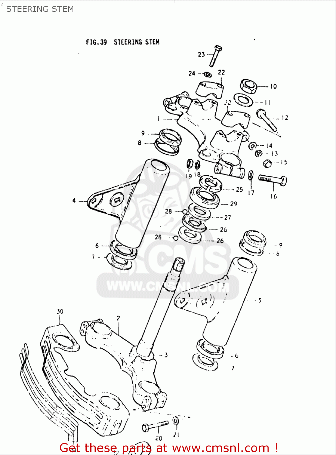 STEERING STEM GS550L 1979 (N) USA (E03)