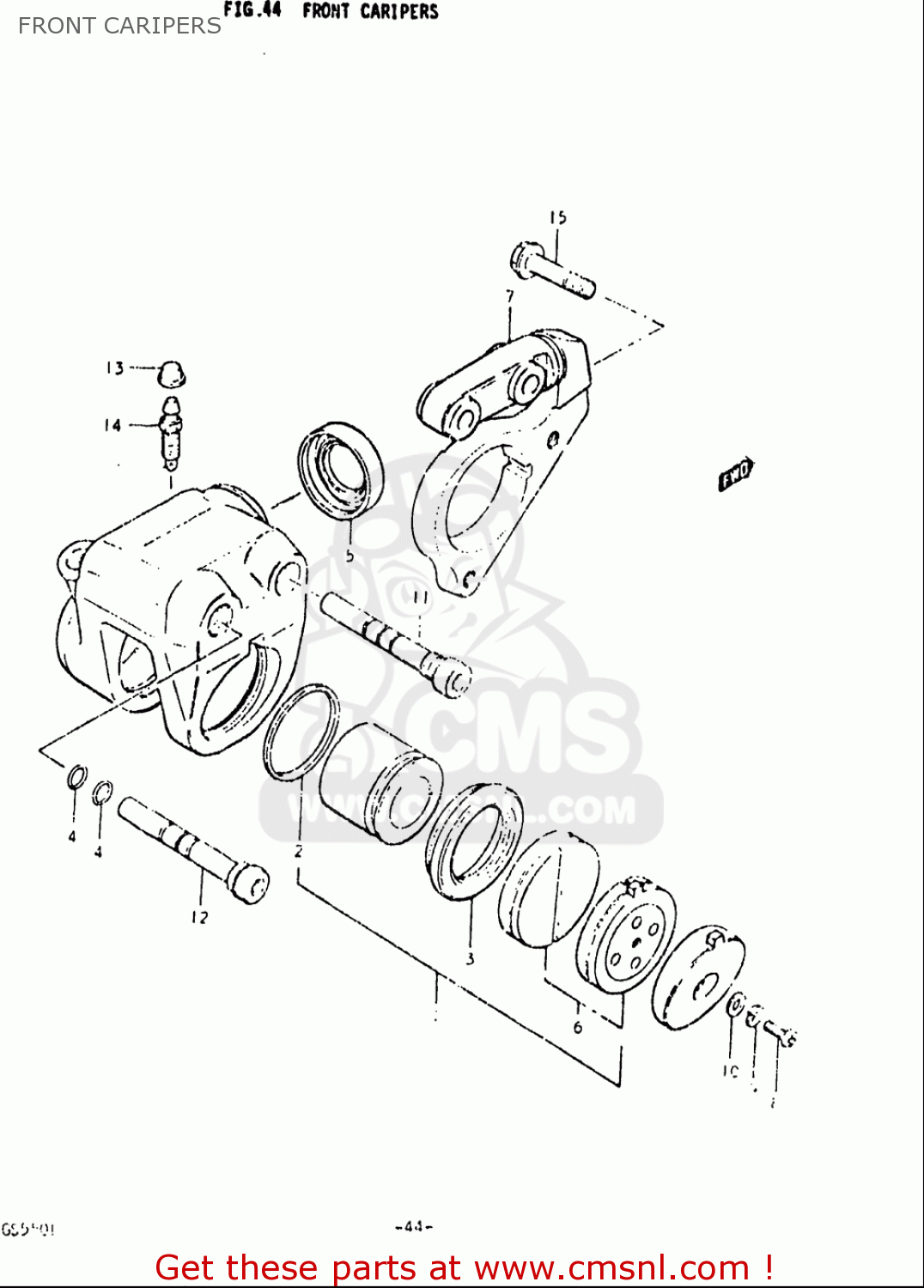 FRONT CARIPERS GS550L 1979 (N) USA (E03)