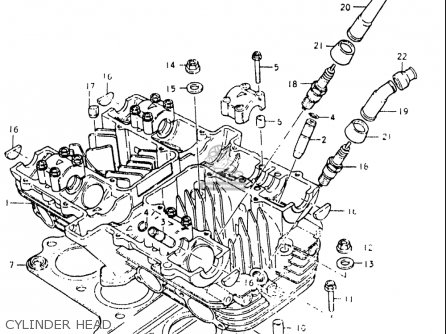CYLINDER HEAD - GS550L 1979 (N) USA (E03)