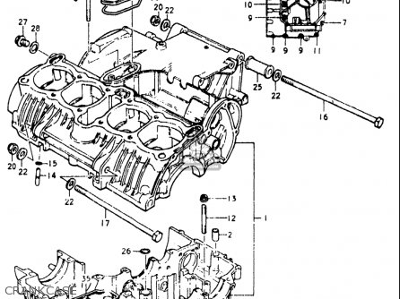 CRANKCASE - GS550L 1979 (N) USA (E03)
