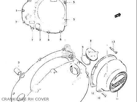 CRANKCASE RH COVER - GS550L 1979 (N) USA (E03)