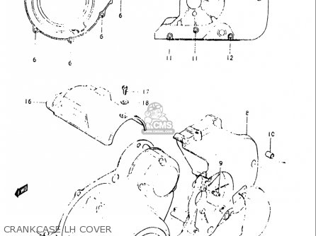 CRANKCASE LH COVER - GS550L 1979 (N) USA (E03)