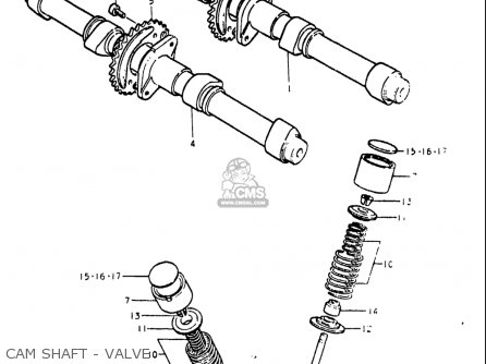 CAM SHAFT - VALVE - GS550L 1979 (N) USA (E03)