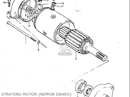 STRATING MOTOR (NIPPON DENSO) - GS550L 1979 (N) USA (E03)