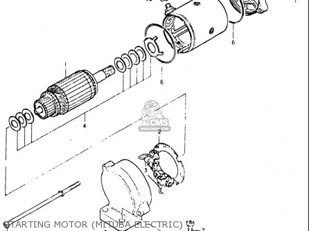 STARTING MOTOR (MITUBA ELECTRIC) - GS550L 1979 (N) USA (E03)