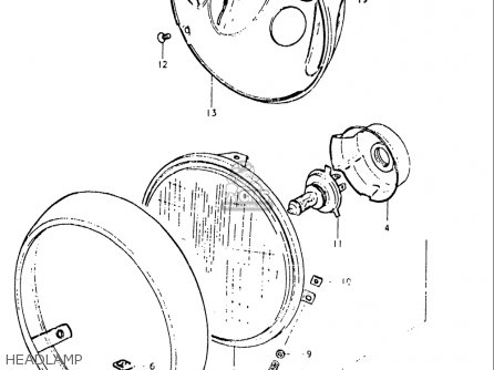 HEADLAMP - GS550L 1979 (N) USA (E03)