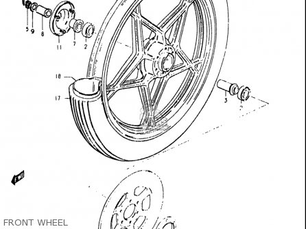 FRONT WHEEL - GS550L 1979 (N) USA (E03)