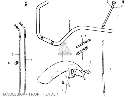 HANDLEBAR - FRONT FENDER - GS550L 1979 (N) USA (E03)