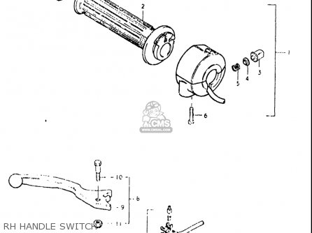 RH HANDLE SWITCH - GS550L 1979 (N) USA (E03)