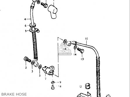 BRAKE HOSE - GS550L 1979 (N) USA (E03)