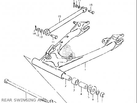 REAR SWINGING ARM - GS550L 1979 (N) USA (E03)