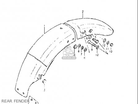 REAR FENDER - GS550L 1979 (N) USA (E03)