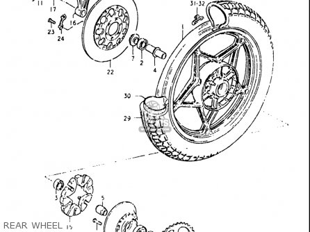 REAR WHEEL - GS550L 1979 (N) USA (E03)