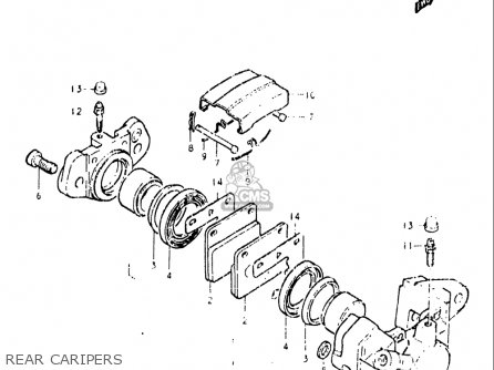 REAR CARIPERS - GS550L 1979 (N) USA (E03)