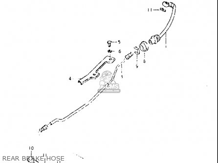 REAR BRAKE HOSE - GS550L 1979 (N) USA (E03)