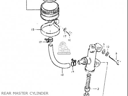 REAR MASTER CYLINDER - GS550L 1979 (N) USA (E03)