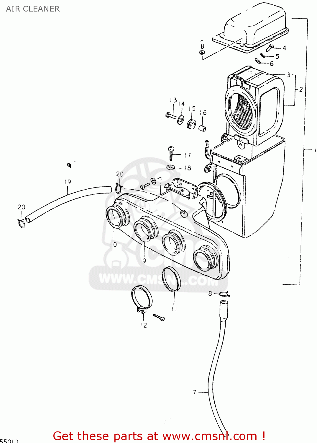 AIR CLEANER GS550L 1980 (T) (E01 E02 E04 E21 E22 E24 E25 E26 E34 E39)