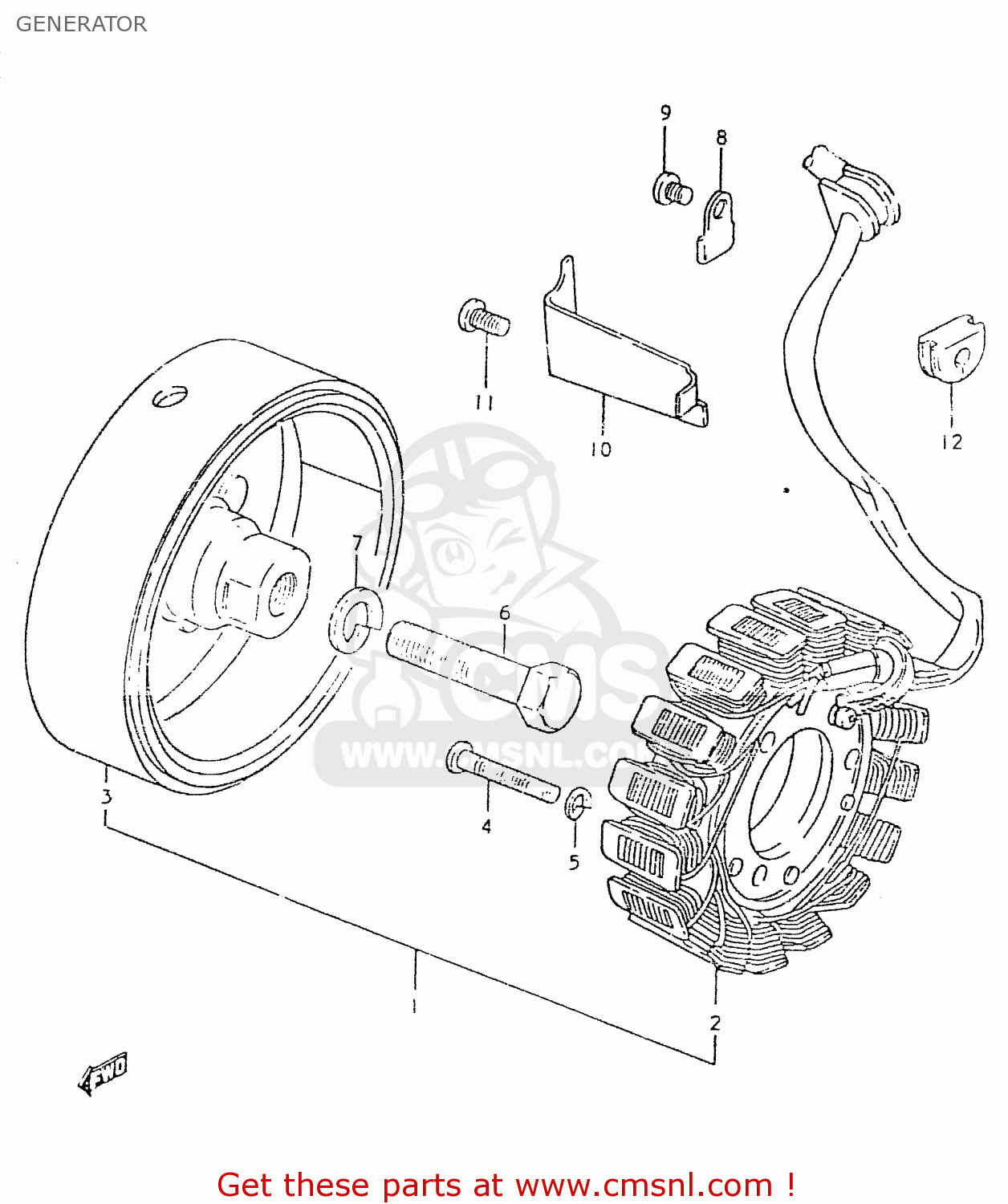 GENERATOR GS550L 1980 (T) (E01 E02 E04 E21 E22 E24 E25 E26 E34 E39)