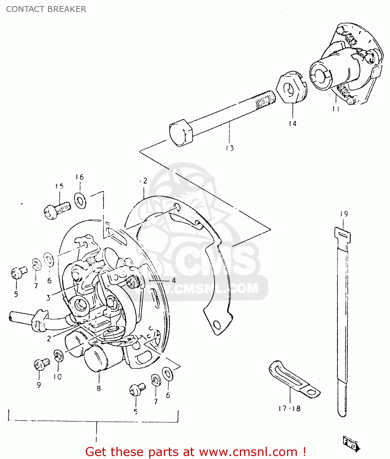 CONTACT BREAKER GS550L 1980 (T) (E01 E02 E04 E21 E22 E24 E25 E26 E34 E39)
