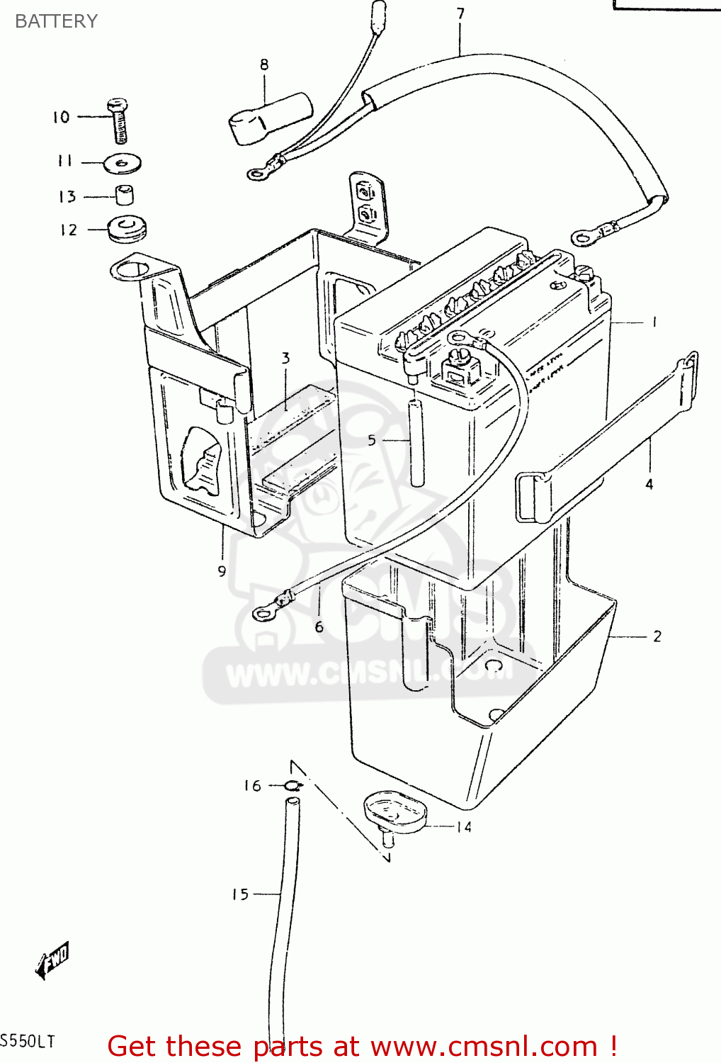 BATTERY GS550L 1980 (T) (E01 E02 E04 E21 E22 E24 E25 E26 E34 E39)