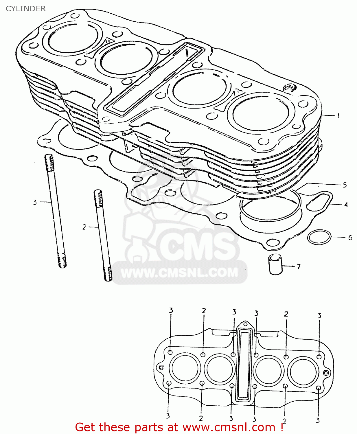 CYLINDER GS550L 1980 (T) (E01 E02 E04 E21 E22 E24 E25 E26 E34 E39)