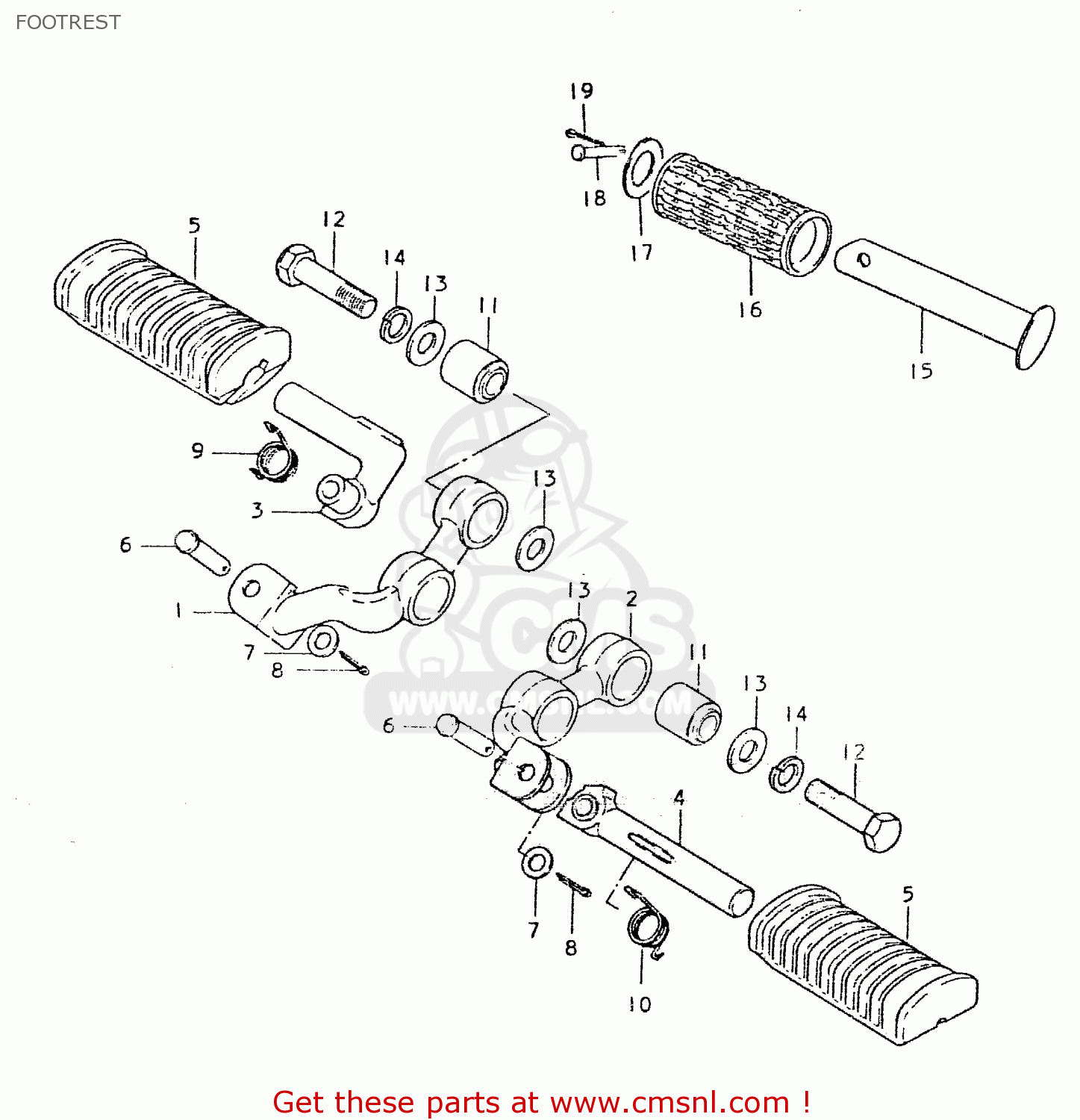 FOOTREST GS550L 1980 (T) (E01 E02 E04 E21 E22 E24 E25 E26 E34 E39)
