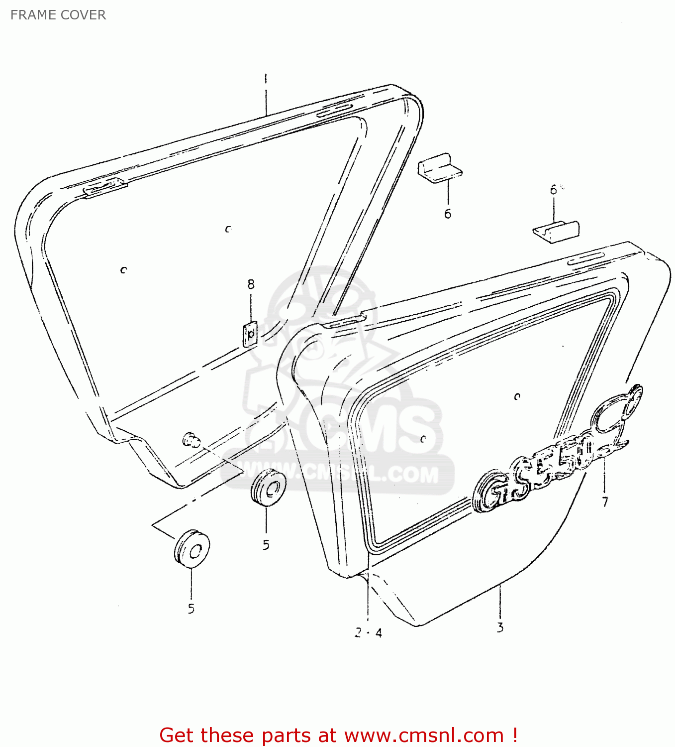 FRAME COVER GS550L 1980 (T) (E01 E02 E04 E21 E22 E24 E25 E26 E34 E39)