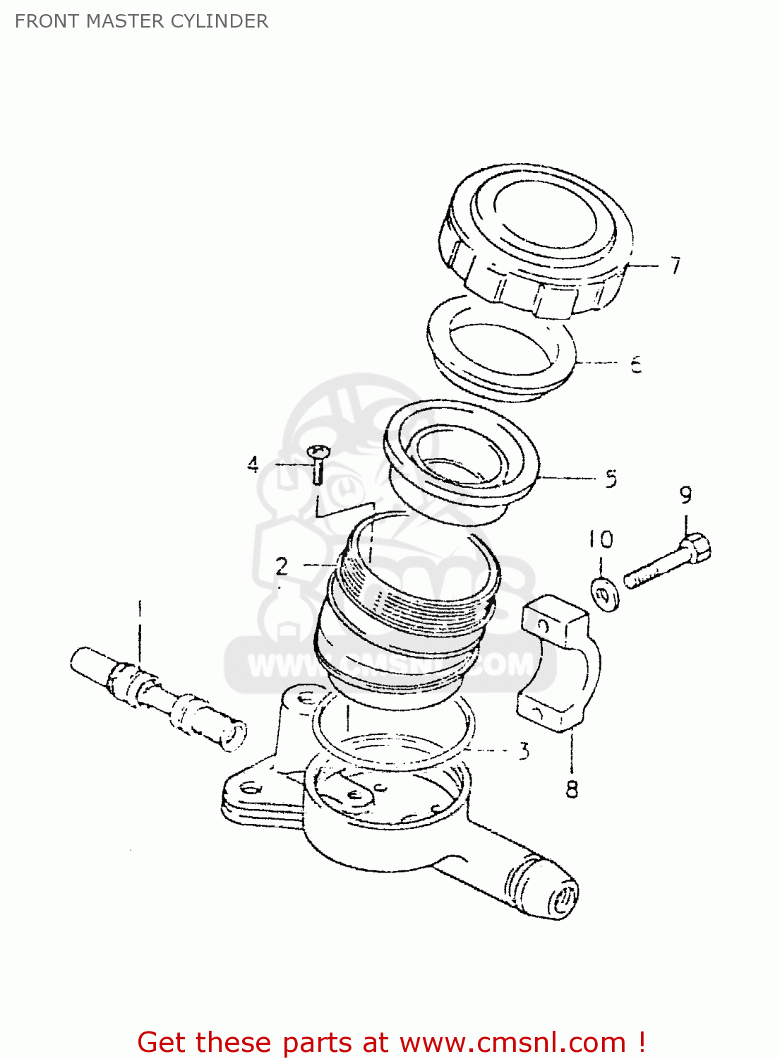 FRONT MASTER CYLINDER GS550L 1980 (T) (E01 E02 E04 E21 E22 E24 E25 E26 E34 E39)