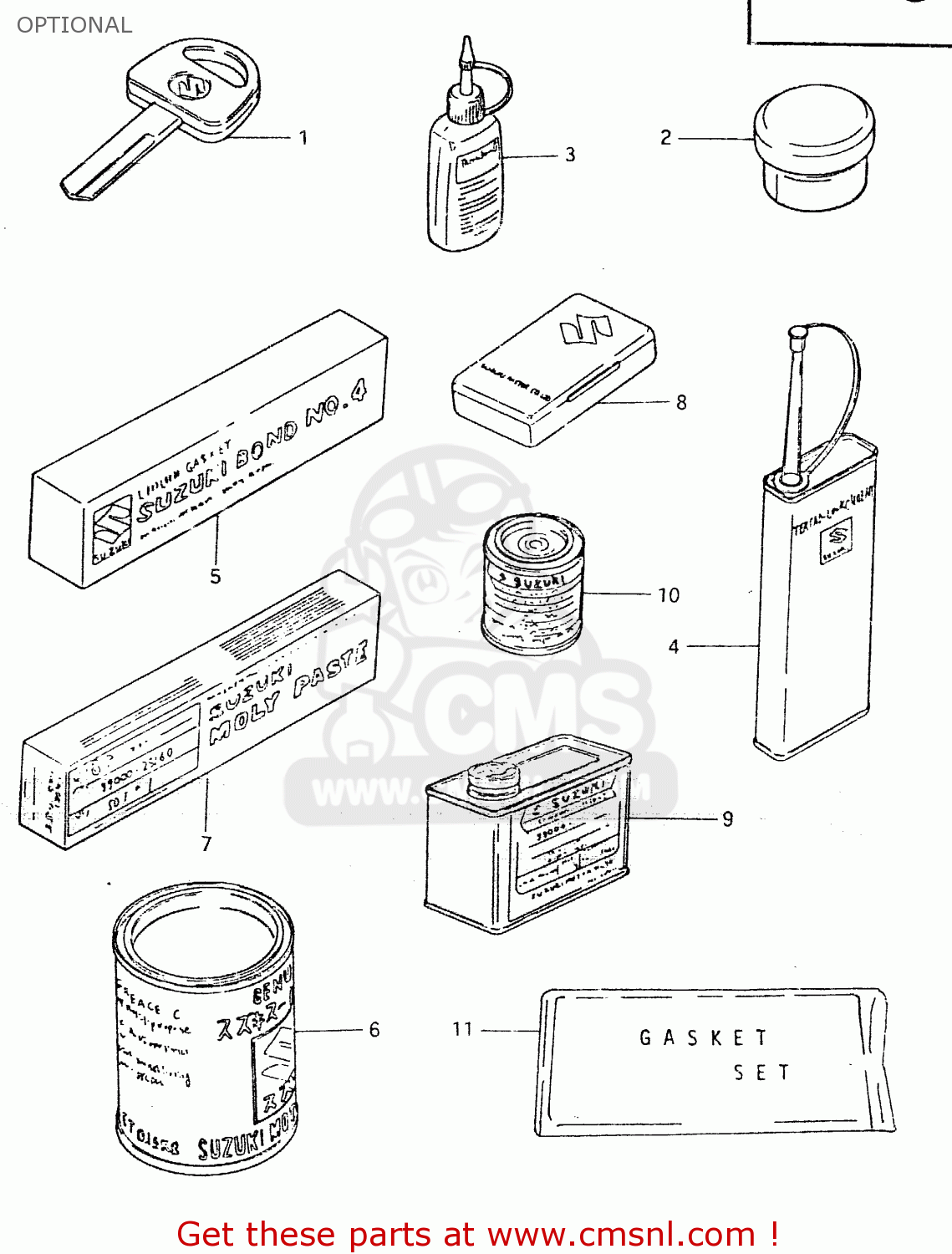 OPTIONAL GS550L 1980 (T) (E01 E02 E04 E21 E22 E24 E25 E26 E34 E39)