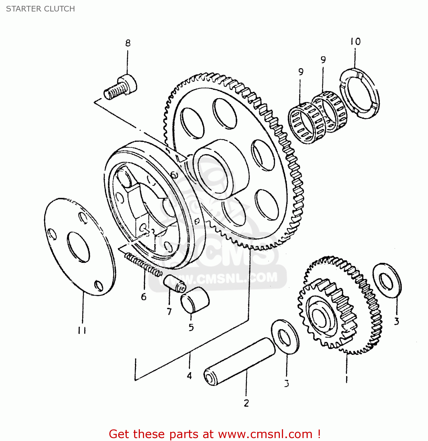 STARTER CLUTCH GS550L 1980 (T) (E01 E02 E04 E21 E22 E24 E25 E26 E34 E39)
