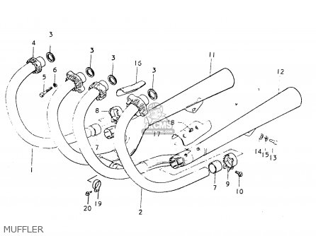 MUFFLER - GS550L 1980 (T) (E01 E02 E04 E21 E22 E24 E25 E26 E34 E39)