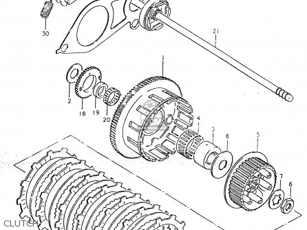 CLUTCH - GS550L 1980 (T) (E01 E02 E04 E21 E22 E24 E25 E26 E34 E39)