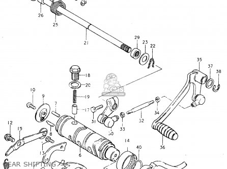GEAR SHIFTING - GS550L 1980 (T) (E01 E02 E04 E21 E22 E24 E25 E26 E34 E39)