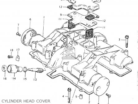 CYLINDER HEAD COVER - GS550L 1980 (T) (E01 E02 E04 E21 E22 E24 E25 E26 E34 E39)
