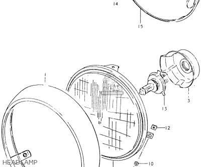 HEADLAMP - GS550L 1980 (T) (E01 E02 E04 E21 E22 E24 E25 E26 E34 E39)
