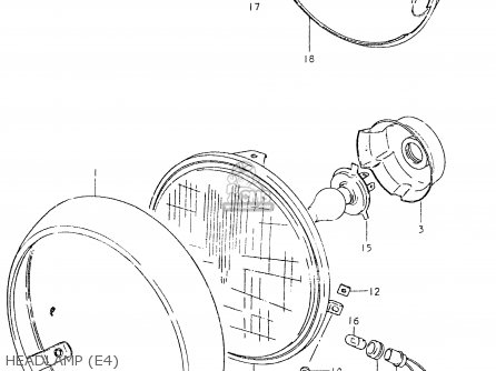 HEADLAMP (E4) - GS550L 1980 (T) (E01 E02 E04 E21 E22 E24 E25 E26 E34 E39)