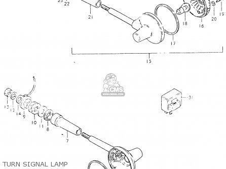 TURN SIGNAL LAMP - GS550L 1980 (T) (E01 E02 E04 E21 E22 E24 E25 E26 E34 E39)