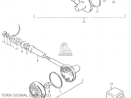 TURN SIGNAL LAMP (E22) - GS550L 1980 (T) (E01 E02 E04 E21 E22 E24 E25 E26 E34 E39)