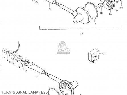 TURN SIGNAL LAMP (E25) - GS550L 1980 (T) (E01 E02 E04 E21 E22 E24 E25 E26 E34 E39)