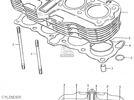 CYLINDER - GS550L 1980 (T) (E01 E02 E04 E21 E22 E24 E25 E26 E34 E39)