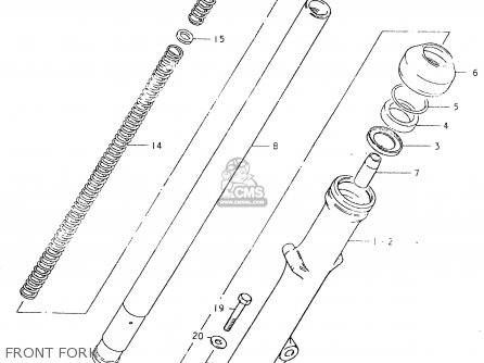 FRONT FORK - GS550L 1980 (T) (E01 E02 E04 E21 E22 E24 E25 E26 E34 E39)