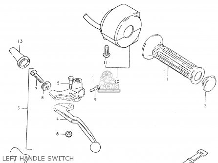 LEFT HANDLE SWITCH - GS550L 1980 (T) (E01 E02 E04 E21 E22 E24 E25 E26 E34 E39)