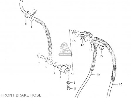 FRONT BRAKE HOSE - GS550L 1980 (T) (E01 E02 E04 E21 E22 E24 E25 E26 E34 E39)