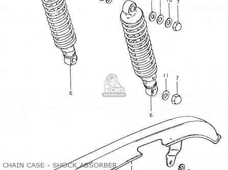 CHAIN CASE - SHOCK ABSORBER - GS550L 1980 (T) (E01 E02 E04 E21 E22 E24 E25 E26 E34 E39)