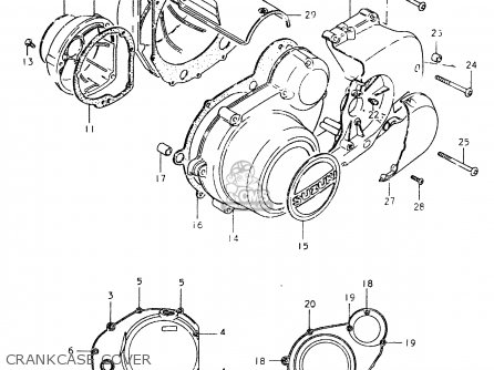 CRANKCASE COVER - GS550L 1980 (T) (E01 E02 E04 E21 E22 E24 E25 E26 E34 E39)