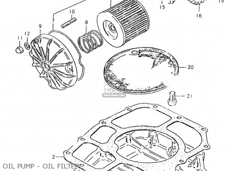 OIL PUMP - OIL FILTER - GS550L 1980 (T) (E01 E02 E04 E21 E22 E24 E25 E26 E34 E39)