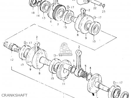 CRANKSHAFT - GS550L 1980 (T) (E01 E02 E04 E21 E22 E24 E25 E26 E34 E39)