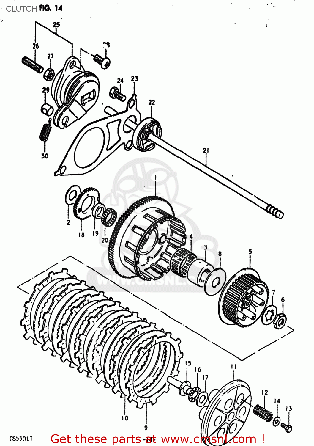 CLUTCH GS550L 1980 (T) USA (E03)